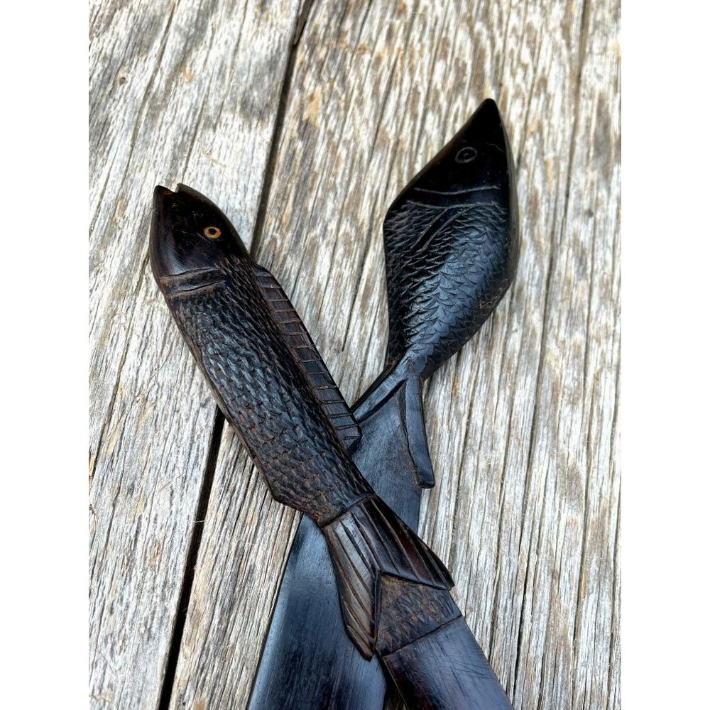 Vintage African wood Carved fish Letter Openers - Picture 7 of 8